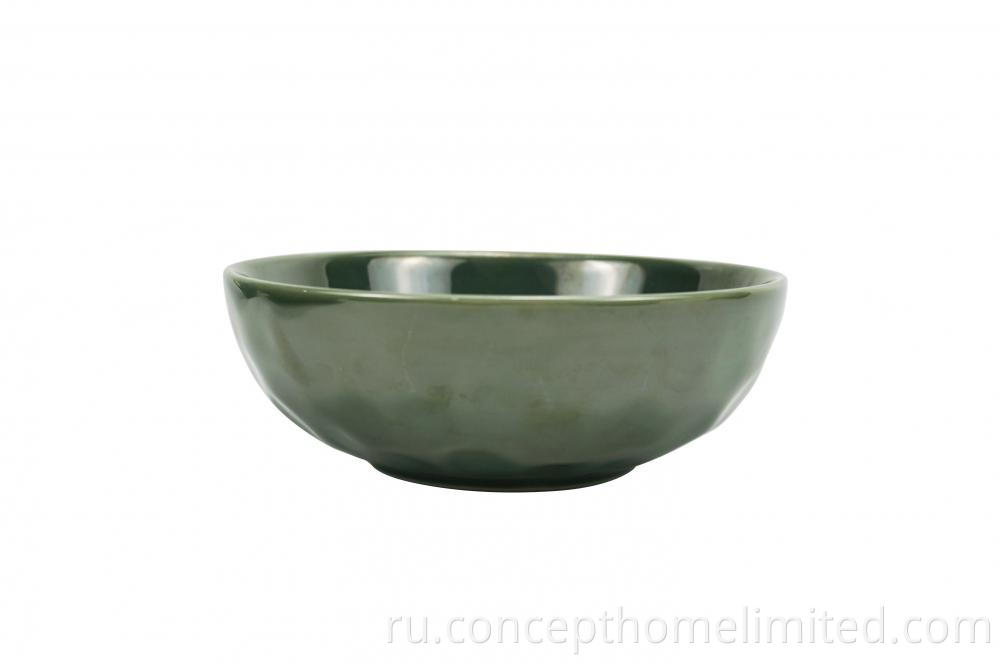 Reactive Glazed Stoneware Dinner Set In Green Ch22067 G11 4